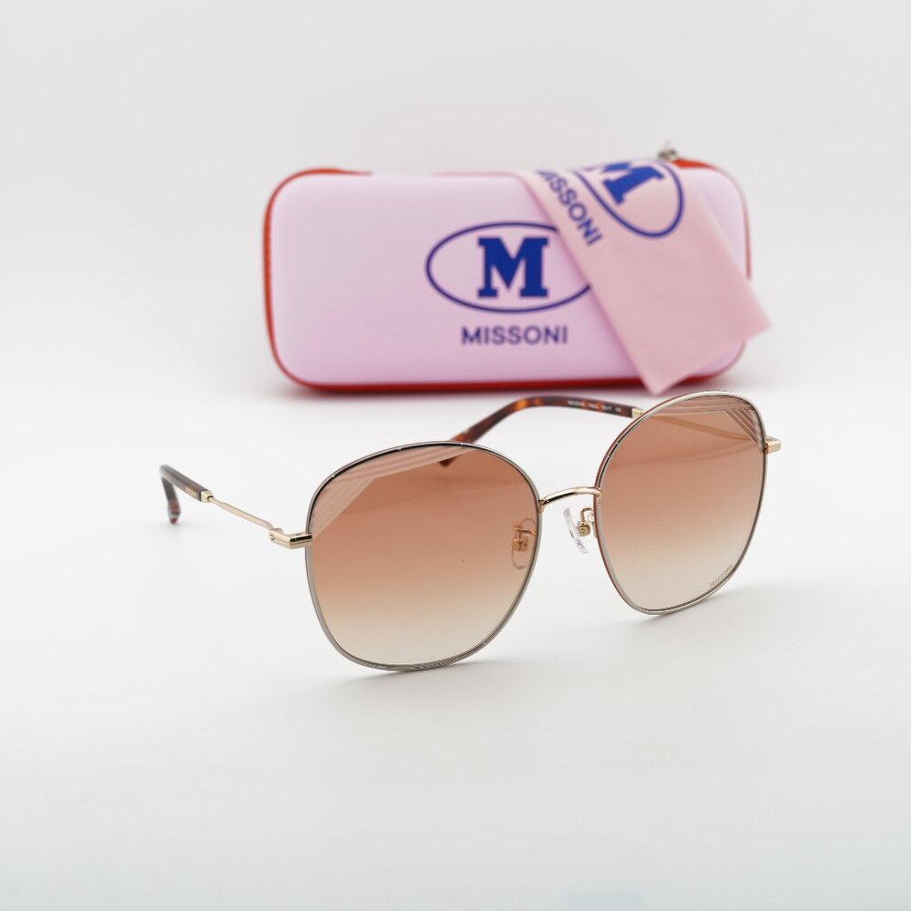 Missoni MIS 0014/S 0TNG JL Geometric Sunglasses - Silver/Gold/Brown